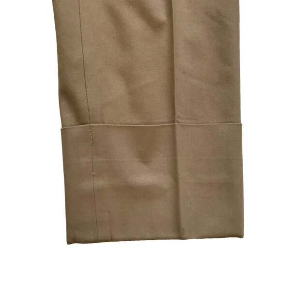 Brunello Cucinelli Cuffed Pants Trousers Womens 42 6 Beige Tan High Rise Cropped - Picture 13 of 15